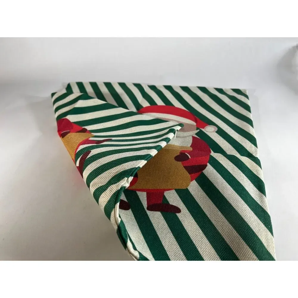 Christmas Pillow Cover Zipper Canvas Fabric Holiday Square Santa List NEW
